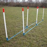 Channel-wire slalom 6 palen